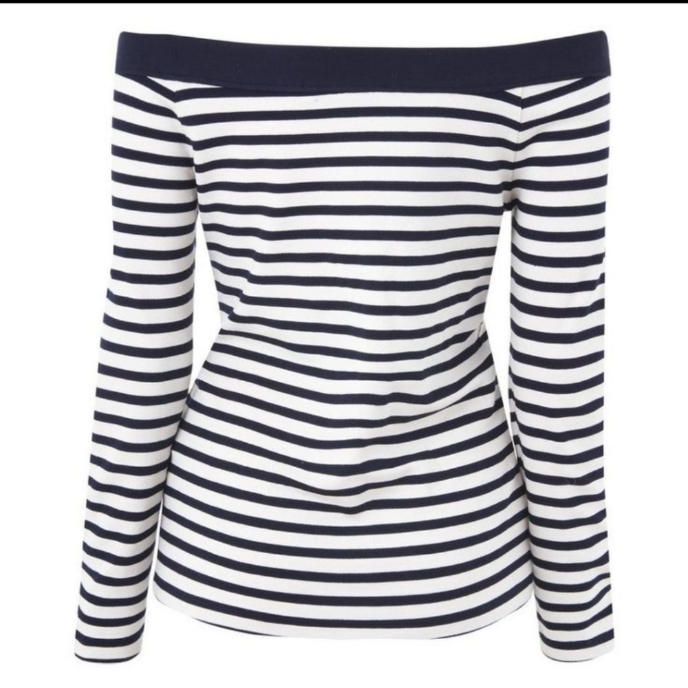 L.K. Bennett Karolyn Stripe Off-the-shoulder Top